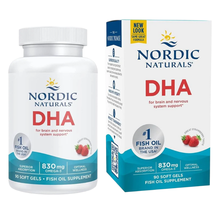 Nordic Naturals DHA, 830 mg Erdbeere – 90 Kapseln