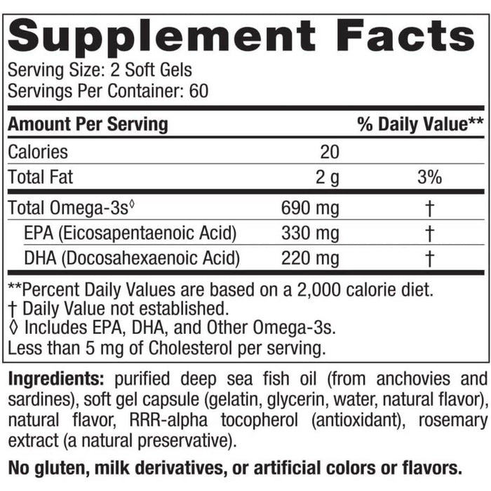 Nordic Naturals Omega-3 690mg 120 Lemon Flavour Softgels | Premium Supplements at MYSUPPLEMENTSHOP