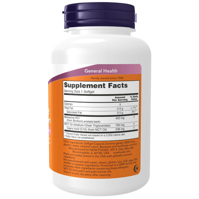 NOW Foods Berberine Glucose Support 90 Softgels | Premium Supplements at MYSUPPLEMENTSHOP