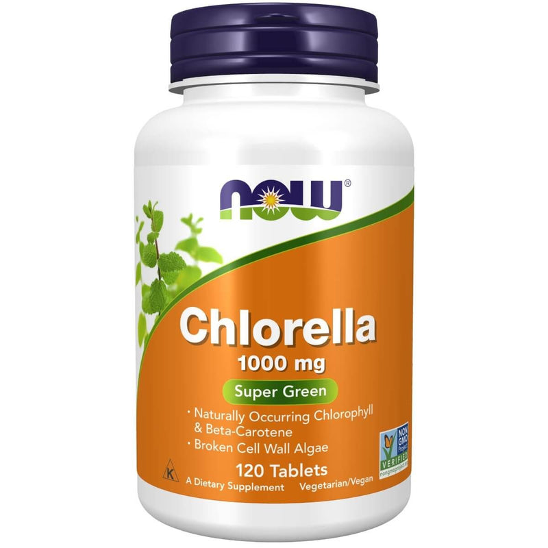 NOW Foods Chlorella 1000 mg 120 Tablets | Premium Supplements at MYSUPPLEMENTSHOP