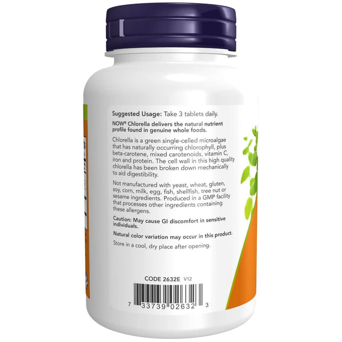 NOW Foods Chlorella 1000 mg 120 Tablets | Premium Supplements at MYSUPPLEMENTSHOP
