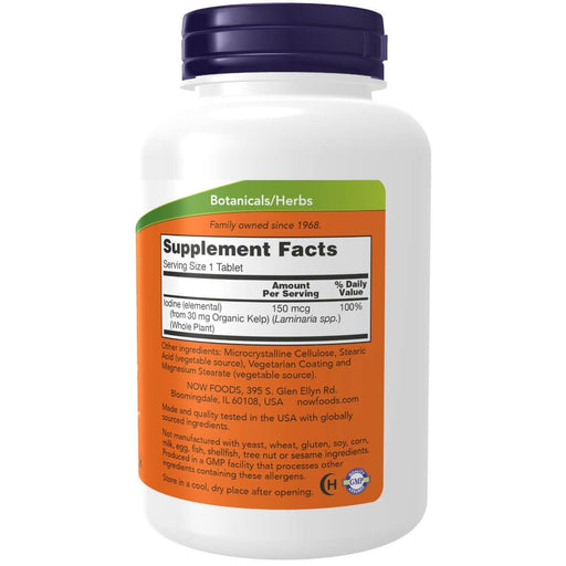 NOW Foods Kelp 150 mcg of Natural Iodine 200 Tablets | Premium Supplements at MYSUPPLEMENTSHOP