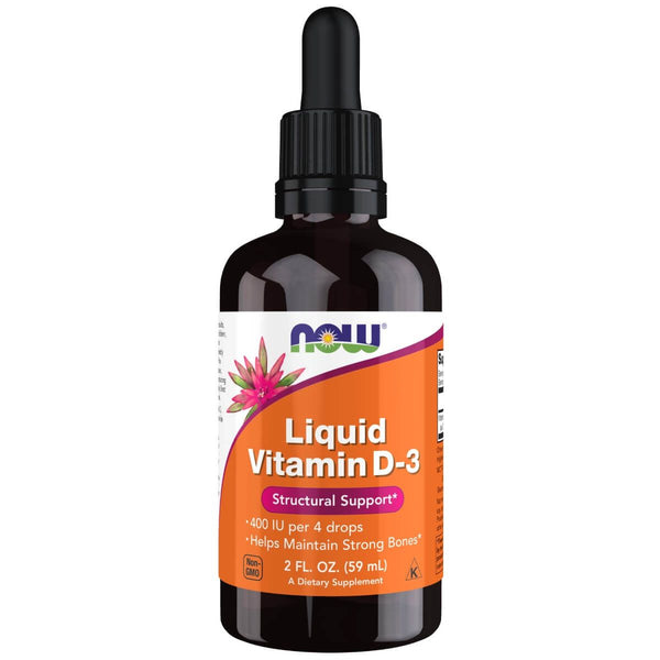 NOW Foods Liquid Vitamin D-3 2oz (59ml) | Premium Supplements at MYSUPPLEMENTSHOP