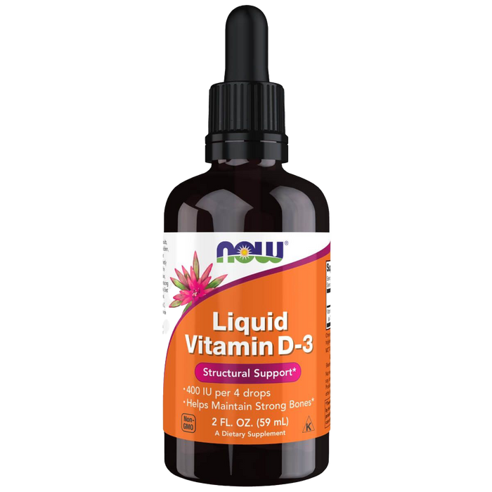 NOW Foods Vitamin D-3 Flüssigkeit, 400 IE – 59 ml.