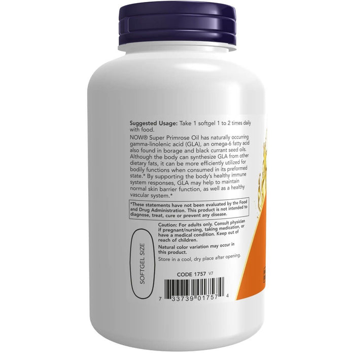 NOW Foods Super Primrose 1,300 mg 120 Softgels | Premium Supplements at MYSUPPLEMENTSHOP