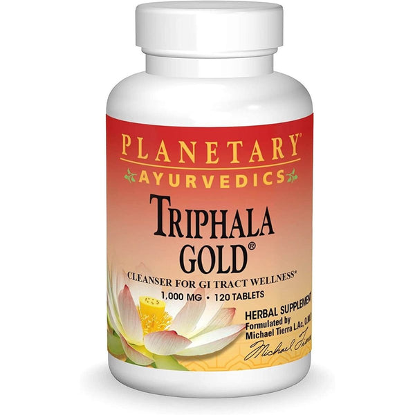 Planetary Herbals Ayurvedics Triphala Gold 1,000mg 120 Tablets | Premium Supplements at MYSUPPLEMENTSHOP