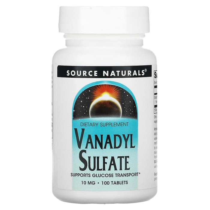 Source Naturals Sulfate de vanadyle 10 mg 100 comprimés