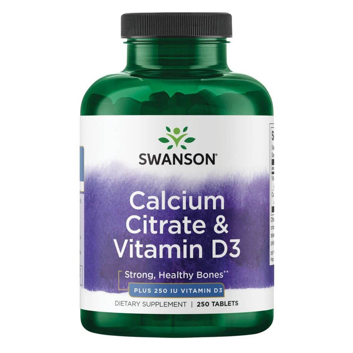 Swanson Calcium Citrate & Vitamin D 250 Tablets - Bone Health at MySupplementShop by Swanson