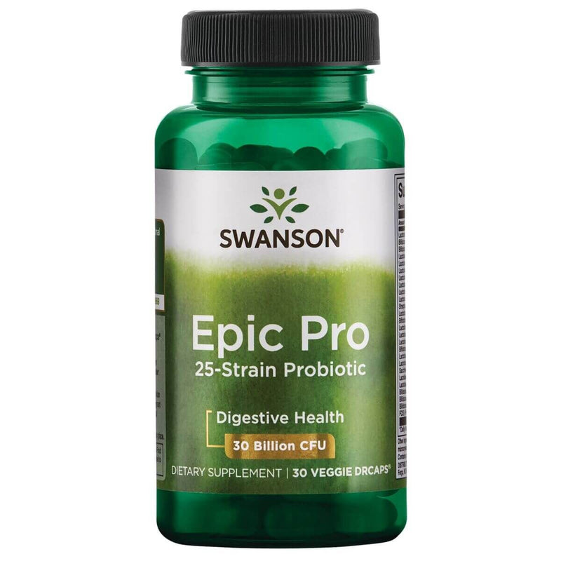 Swanson Epic Pro 25-Strain Probiotic 30 Billion CFU Vegetarian Capsules | Premium Supplements at MYSUPPLEMENTSHOP