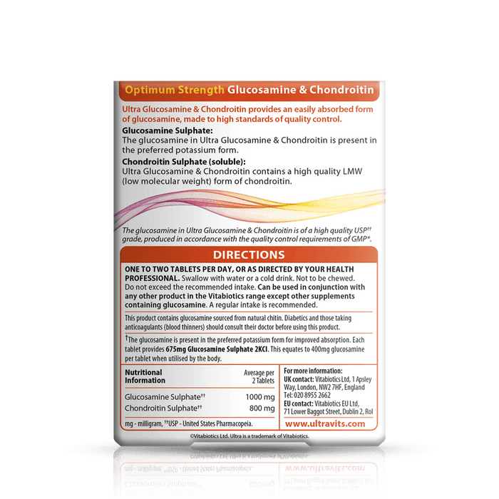 Vitabiotics Ultra Glucosamine 500mg & Chondroitin 400mg 60 Tablets