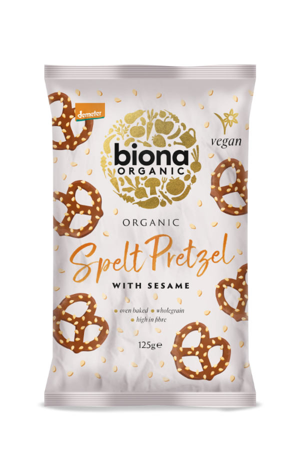 Biona Organic Spelt Pretzel with Sesame 125g | High-Quality Health Foods | MySupplementShop.co.uk