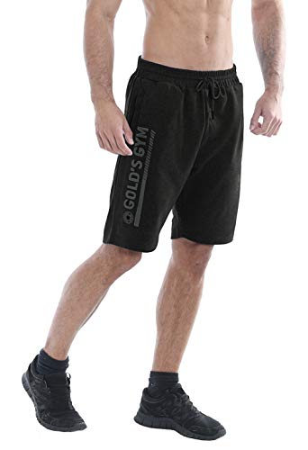 Gold's Gym UK Men's Embossed Shorts Sweatpant Joggers Black Small | High-Quality Trousers | MySupplementShop.co.uk