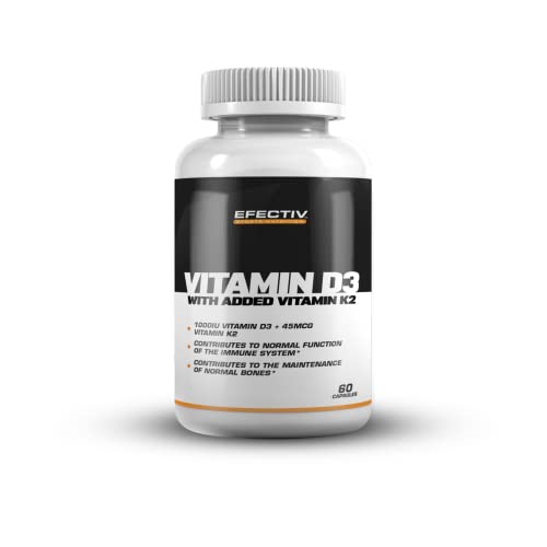Efectiv Nutrition Vitamin D3 &amp; K2 60Caps - Vitamins &amp; Minerals at MySupplementShop by Efectiv Nutrition