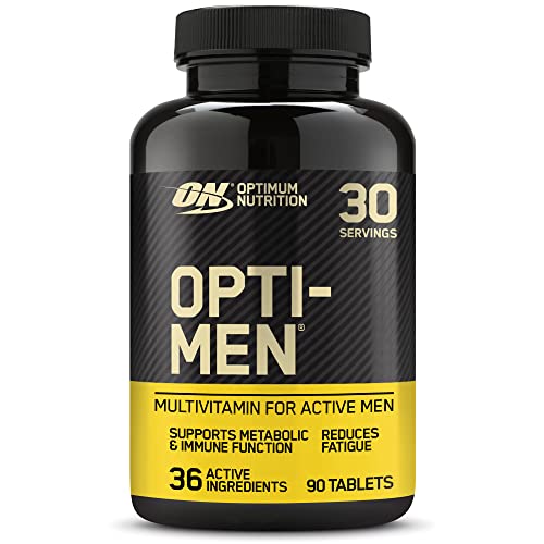 Optimum Nutrition Opti-Men Multivitamin Supplements for Men with Vitamin D Vitamin C Vitamin A and Amino Acids 30 Servings 90 Capsules | High-Quality Combination Multivitamins & Minerals | MySupplementShop.co.uk