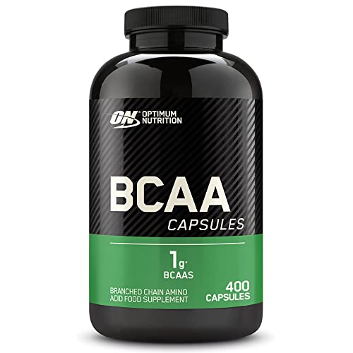 Optimum Nutrition BCAA 1000 Branch Chain Amino Acids with L-Leucine L-Isoleucine and L-Valine. BCAA supplement by ON - Unflavoured 200 Servings 400 Capsules | High-Quality Creatine | MySupplementShop.co.uk