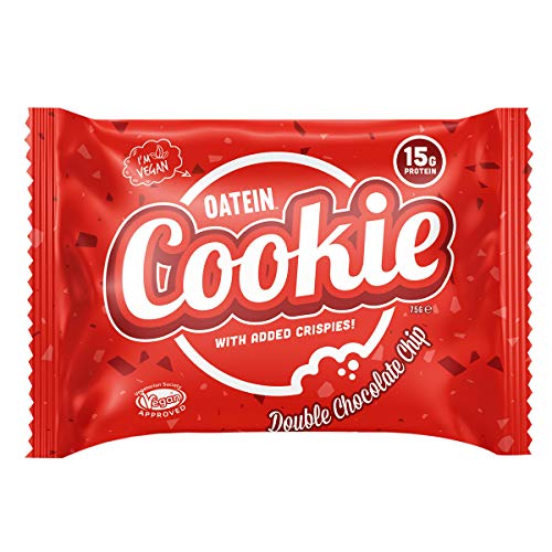 Oatein High Protein Cookie with Added crispies (Box of 12 x 75g) (Double Chocolate) | High-Quality Sports Nutrition | MySupplementShop.co.uk