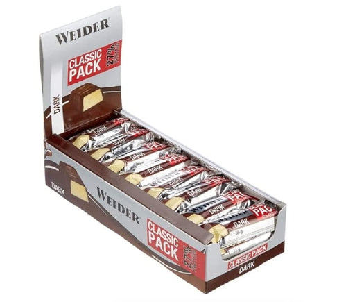 Weider Classic Pack, Dark - 24 bars | High-Quality Protein Bars | MySupplementShop.co.uk