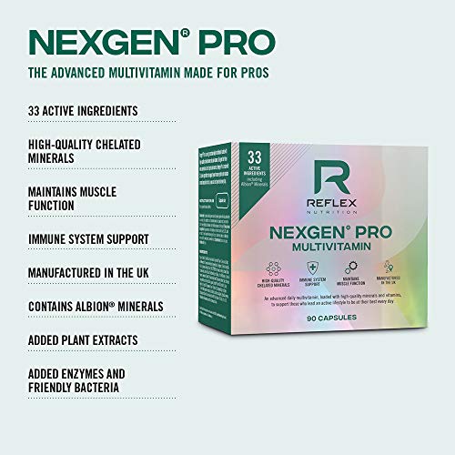 Reflex Nutrition Nexgen Pro Daily Vitamins Contains 33 Active Ingredients Inc Green Tea Extract (90 Caps) | High-Quality Vitamins & Minerals | MySupplementShop.co.uk