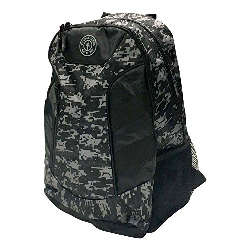 Gold's Gym UK GGBAG126 Camo Print Training Medium Rucksack Workout Backpack Black/Grey One Size | High-Quality Internal Frame Backpacks | MySupplementShop.co.uk