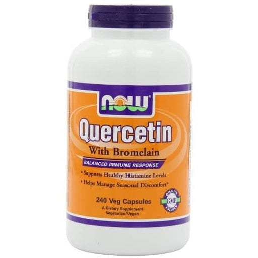 NOW Foods Quercetin with Bromelain - 240 vcaps | High-Quality Vitamins, Minerals & Supplements | MySupplementShop.co.uk