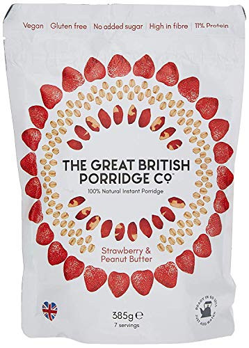 The Great British Porridge Co Porridge 385g Strawberry & Peanut Butter | High-Quality Health Foods | MySupplementShop.co.uk