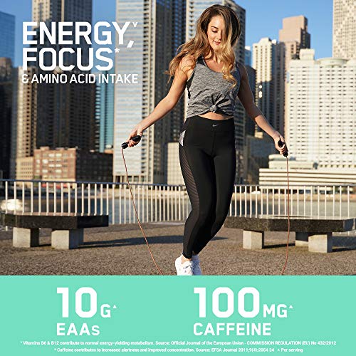 Optimum Nutrition ON EAA Energy Full Essential Amino Acids Blend with Caffeine and No Sugar EAA Powder for Energy and Focus Mojito 27 Servings 432 g | High-Quality Acetyl-L-Carnitine | MySupplementShop.co.uk