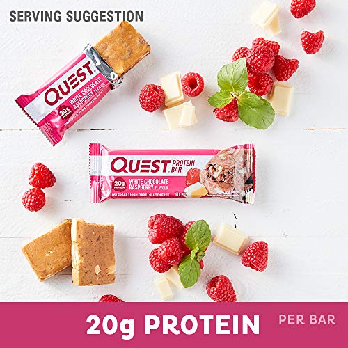 Quest Nutrition Quest Bar 12x60g White Chocolate Raspberry | High-Quality Protein Bars | MySupplementShop.co.uk