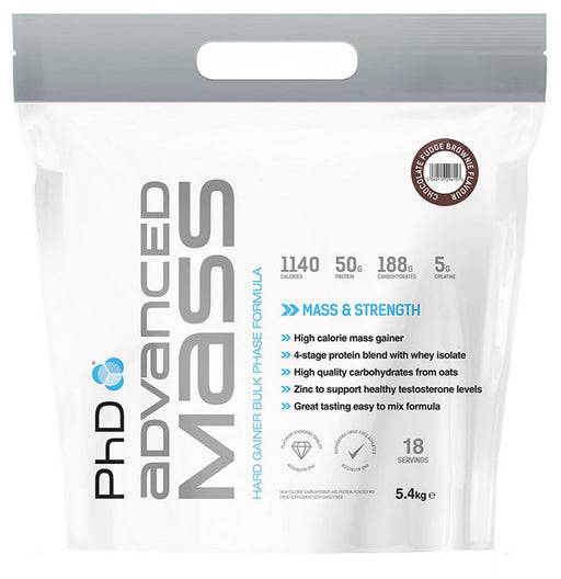 PhD Advanced Mass, Chocolate Peanut Butter - 5400 grams | High-Quality Weight Gainers & Carbs | MySupplementShop.co.uk