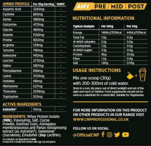 CNP Professional Isolate - Chocolate 1.6kg | High-Quality Protein | MySupplementShop.co.uk