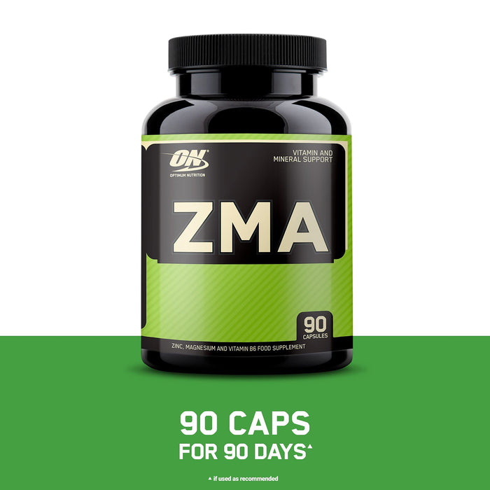 Optimum Nutrition ZMA - 90 caps | High-Quality Natural Testosterone Support | MySupplementShop.co.uk