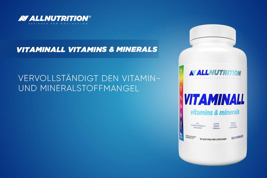 Allnutrition Vitaminall XtraCaps - 120 caps | High-Quality Combination Multivitamins & Minerals | MySupplementShop.co.uk