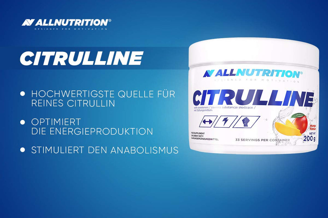Allnutrition Citrulline, Mango - 200g | High-Quality Combination Multivitamins & Minerals | MySupplementShop.co.uk