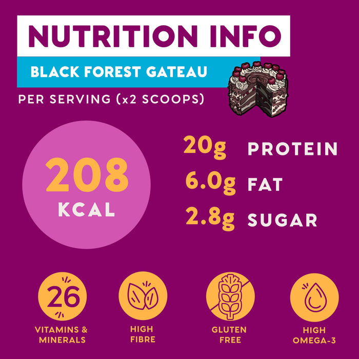 dare. Motivational Shake 750g Black Forest Gateau | High-Quality Plant Proteins | MySupplementShop.co.uk