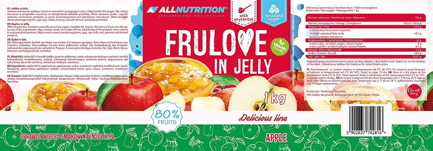 Allnutrition Frulove In Jelly, Apple - 1000g | High-Quality Health Foods | MySupplementShop.co.uk