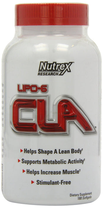 Nutrex Lipo-6 CLA - 180 softgels | High-Quality Omegas, EFAs, CLA, Oils | MySupplementShop.co.uk