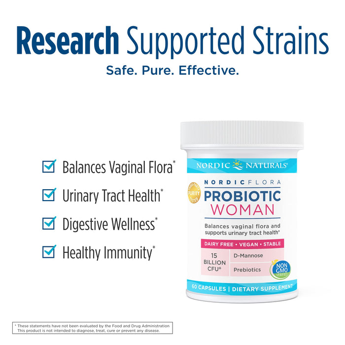 Nordic Flora Probiotic Woman - 60 caps | High-Quality Bacterial Cultures | MySupplementShop.co.uk