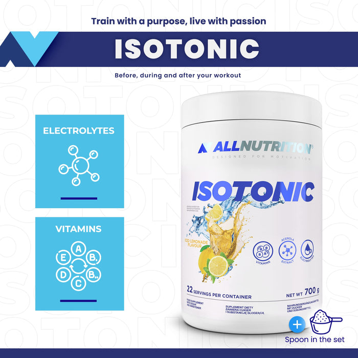 Allnutrition Isotonic, Iced Lemonade - 700 grams | High-Quality Vitamins & Minerals | MySupplementShop.co.uk