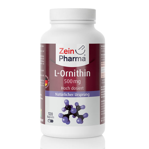 Zein Pharma L-Ornithine, 500mg - 120 caps | High-Quality L-Ornithine | MySupplementShop.co.uk