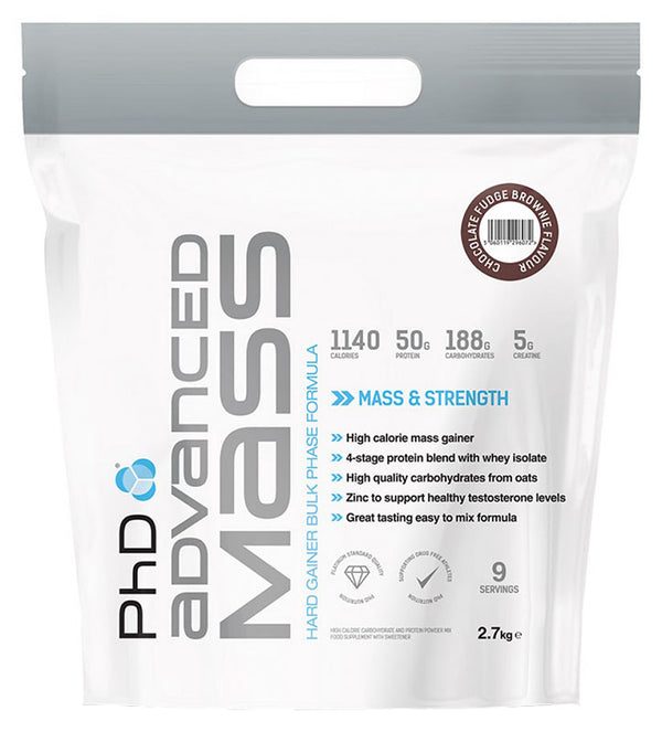 PhD Advanced Mass, Chocolate Peanut Butter - 2700 grams | High-Quality Weight Gainers & Carbs | MySupplementShop.co.uk