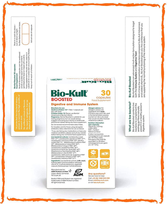 Bio-Kult Boosted Extra Strength Multi-Action Formulation 30 Capsules | High-Quality Vitamins & Supplements | MySupplementShop.co.uk