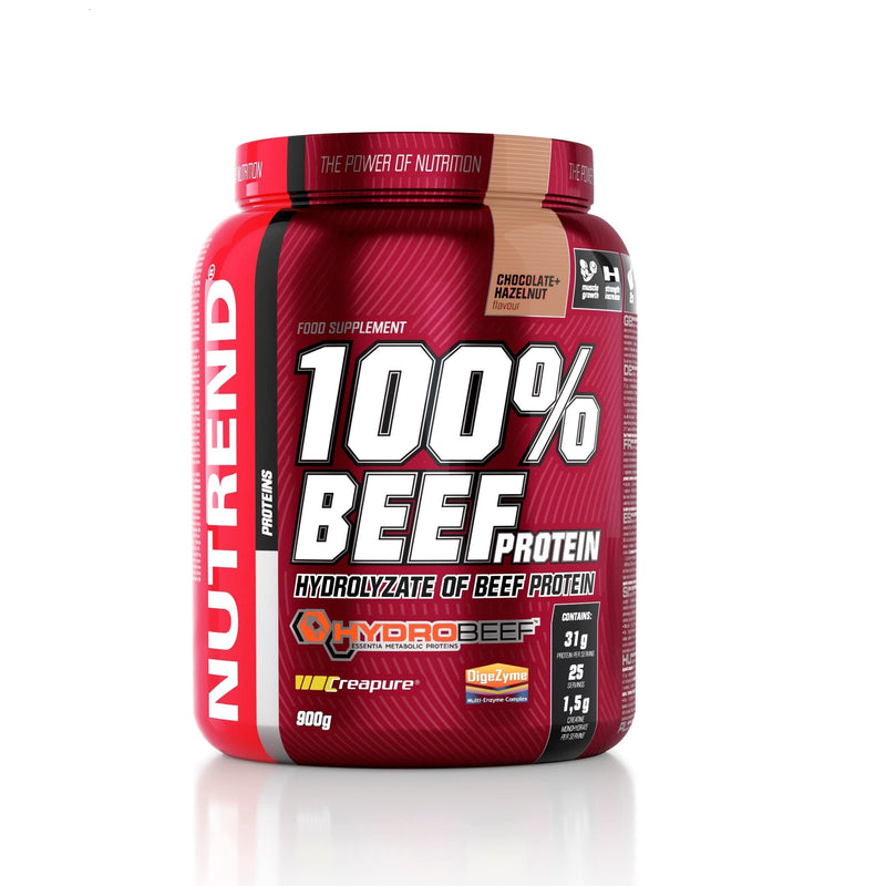 Nutrend 100% Beef Protein, Chocolate Hazelnut - 900 grams | High-Quality Protein | MySupplementShop.co.uk