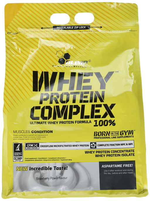 Olimp Nutrition Whey Protein Complex 100%, Strawberry (EAN 5901330044496) - 2270 grams | High-Quality Protein | MySupplementShop.co.uk