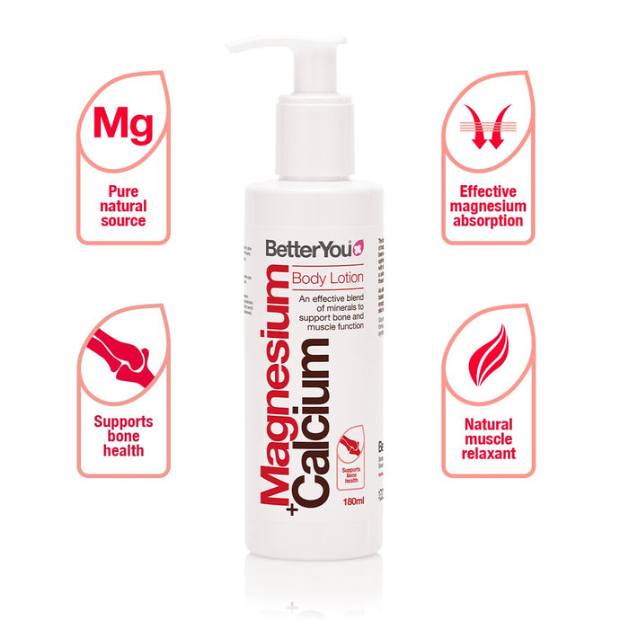 BetterYou Magnesium Bone Mineral Lotion 180ml | High-Quality Lotions & Moisturisers | MySupplementShop.co.uk