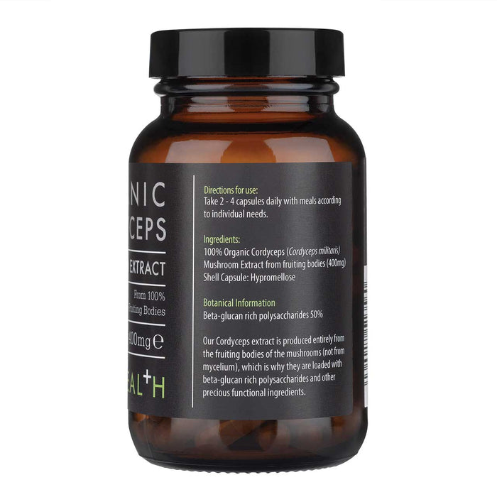 Kiki Health Organic Cordyceps Extract Mushroom 60 Vegicaps - Health and Wellbeing at MySupplementShop by KIKI Health