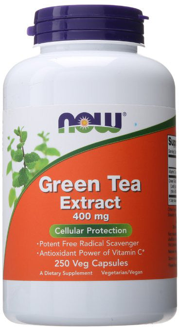 NOW Foods Green Tea Extract, 400mg - 250 vcaps | High-Quality Health and Wellbeing | MySupplementShop.co.uk