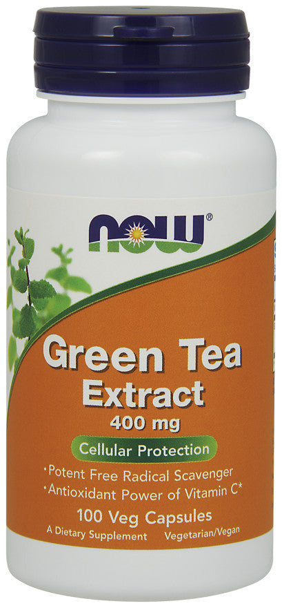 NOW Foods Green Tea Extract, 400mg - 100 vcaps | High-Quality Health and Wellbeing | MySupplementShop.co.uk