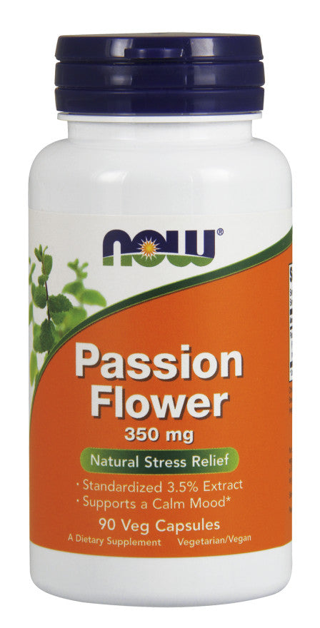 NOW Foods Passion Flower, 350mg - 90 vcaps | High-Quality Health and Wellbeing | MySupplementShop.co.uk