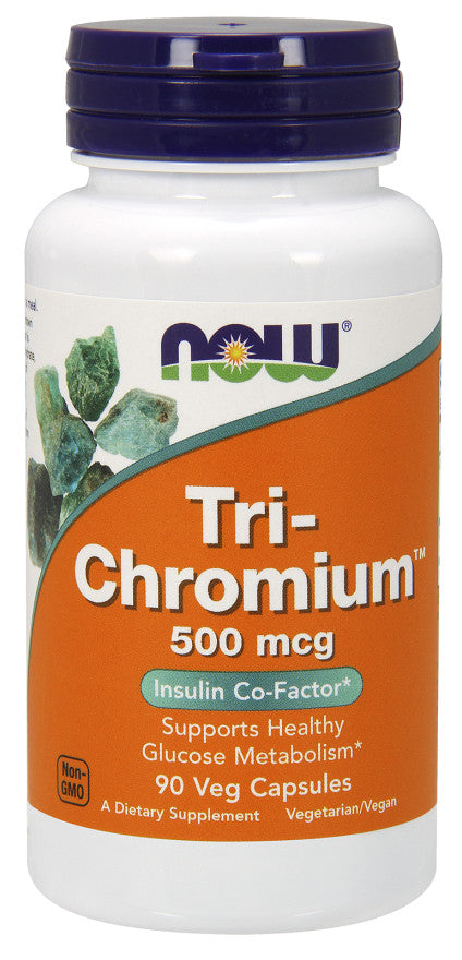 NOW Foods Tri-Chromium, 500mcg - 90 vcaps - Vitamins &amp; Minerals at MySupplementShop by NOW Foods