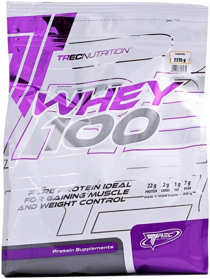 Trec Nutrition Whey 100, Strawberry - 2275 grams | High-Quality Protein | MySupplementShop.co.uk