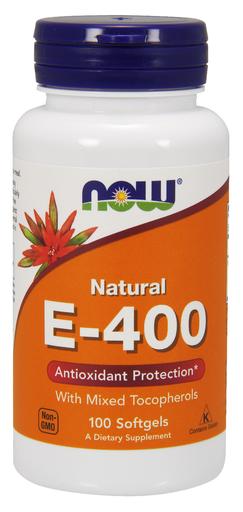 NOW Foods Vitamin E-400 - Natural (Mixed Tocopherols) - 100 softgels | High-Quality Vitamins & Minerals | MySupplementShop.co.uk